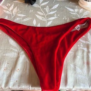 Red Swim Bottoms Thong